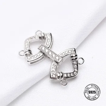 DIY Jewelry Supplies Zircon Silver Connector Clasps Accessories For Women Natural Stones Beads Bracelest Pearls Necklaces Making
DIY Jewelry Supplies Zircon Silver Connector Clasps Accessories For Women Natural Stones Beads Bracelest Pearls Necklaces Making