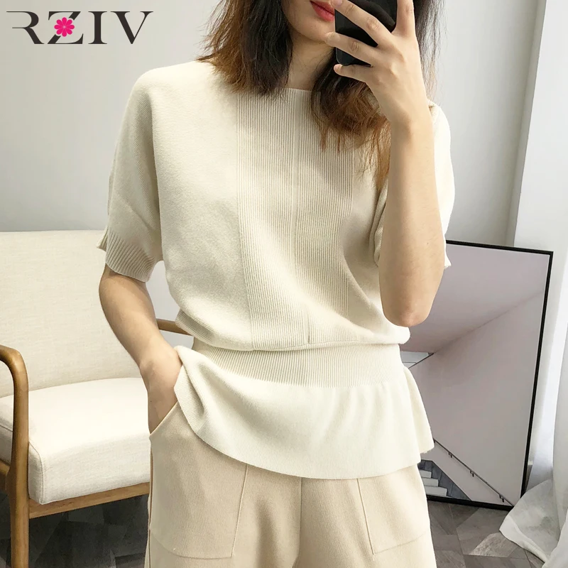 RZIV Women's Sweater Casual Solid Color Round Neck Bat Sleeve Waist Design Short Sleeve Sweater
RZIV Women's Sweater Casual Solid Color Round Neck Bat Sleeve Waist Design Short Sleeve Sweater