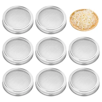 8 Pack Stainless Steel Sprouting Jar Lid Kit For Wide Mouth Mason Jars,Strainer Screen For Canning Jars And Seed Sprouting
8 Pack Stainless Steel Sprouting Jar Lid Kit For Wide Mouth Mason Jars,Strainer Screen For Canning Jars And Seed Sprouting