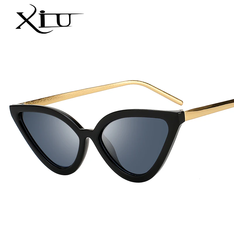 Очки солнцезащитные XIU Cateye женские брендовые дизайнерские винтажные маленькие