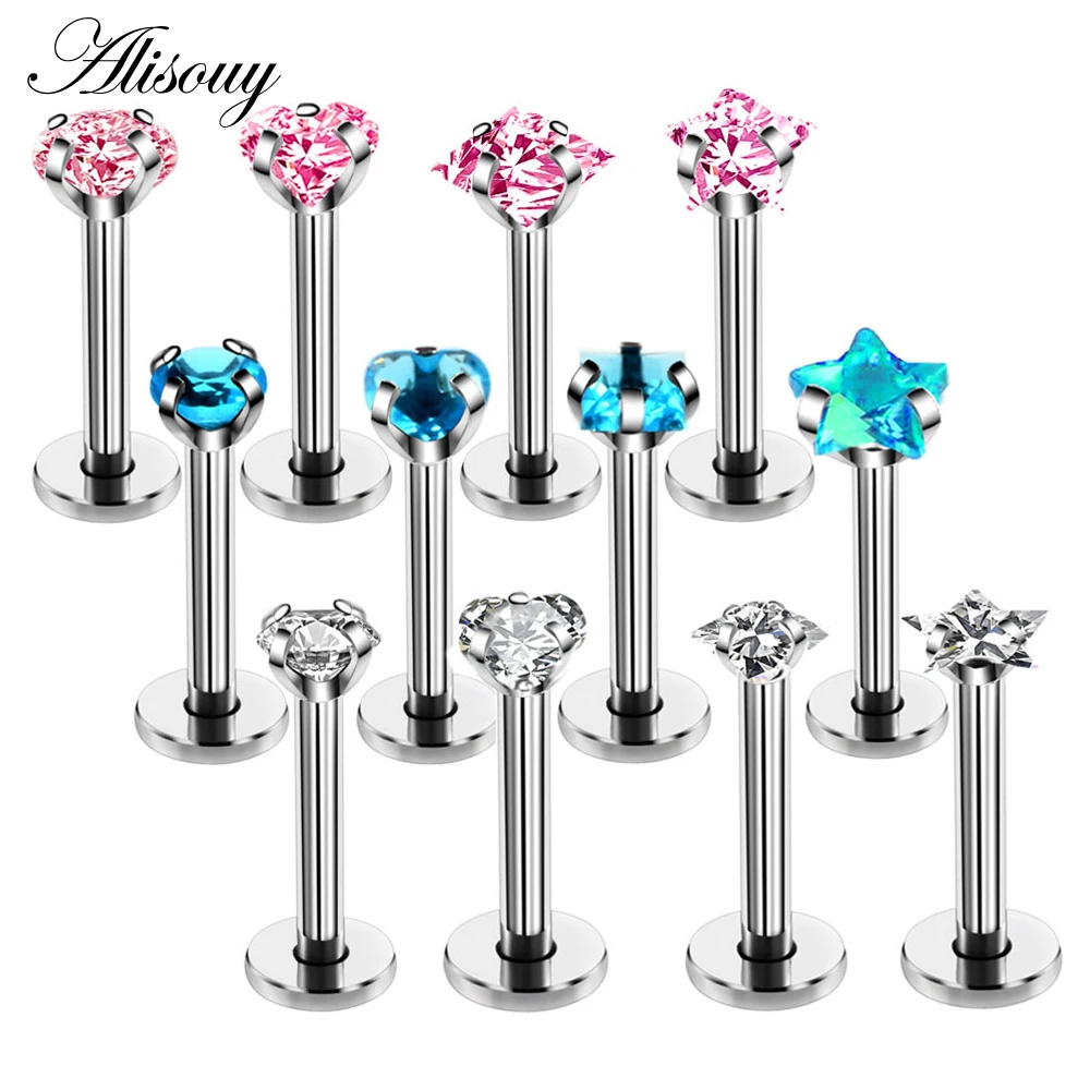 Alisouy wholesale 4pcs 16G Anodized Internally Threaded Prong Top Gem Labret lip piercing Jewelry Zircon Labret ring Tragus
Alisouy wholesale 4pcs 16G Anodized Internally Threaded Prong Top Gem Labret lip piercing Jewelry Zircon Labret ring Tragus