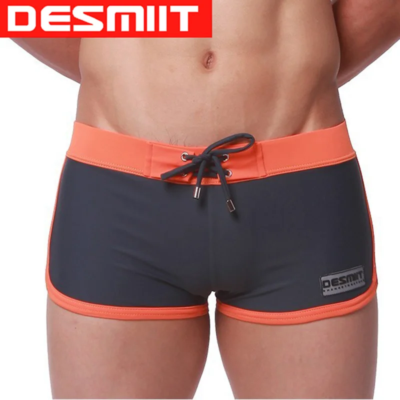 

Desmiit Brand New Swimwear Men Breathable Men's Swimsuits Swim Trunks Boxer Briefs Sunga Swim Suits Maillot De Bain Beach Shorts