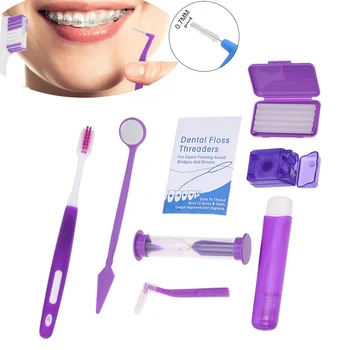 Orthodontic Teeth Care Kit Interdental Brush Teeth Cleaning Toothbrush Mirror Set Wax Hourglass Dental Floss Oral Hygiene Tools
Orthodontic Teeth Care Kit Interdental Brush Teeth Cleaning Toothbrush Mirror Set Wax Hourglass Dental Floss Oral Hygiene Tools