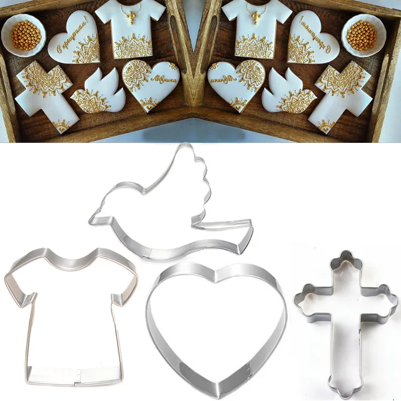 4pcs patisserie reposteria Peace Dove Cross Cookie Cutter Metal Molds Sugar Fondant Cake Decor Tools Biscuit Chocolate Mould DIY
4pcs patisserie reposteria Peace Dove Cross Cookie Cutter Metal Molds Sugar Fondant Cake Decor Tools Biscuit Chocolate Mould DIY