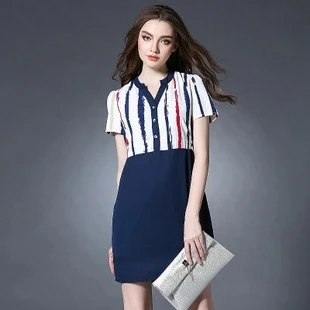 Kerrilado New Fashion Plus Size Long Sleeve Mini Dresses Women Casual Slim V-neck Work Party Vestido Striped Blue White 3XL
Kerrilado New Fashion Plus Size Long Sleeve Mini Dresses Women Casual Slim V-neck Work Party Vestido Striped Blue White 3XL