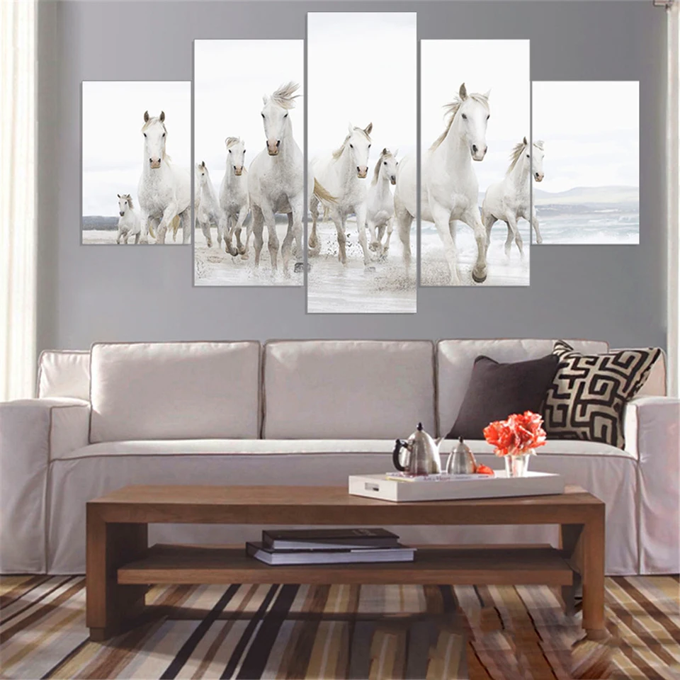 Wall Art Modular Pictures Home Decor 5 Panel Stronger Horse Animal HD Printed Modern Canvas Painting For Living Room No Frame
Wall Art Modular Pictures Home Decor 5 Panel Stronger Horse Animal HD Printed Modern Canvas Painting For Living Room No Frame