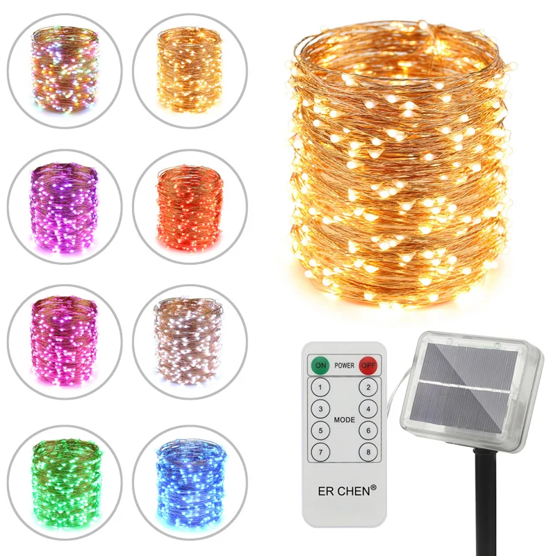 Remote Control Solar Powered Led String Lights , 20/30/50M 200/300/500 Leds Copper Wire Waterproof 8 modes Fairy Lights for Xmas
Remote Control Solar Powered Led String Lights , 20/30/50M 200/300/500 Leds Copper Wire Waterproof 8 modes Fairy Lights for Xmas