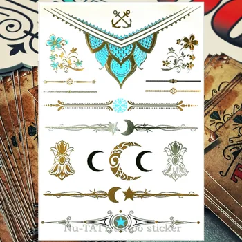Nu-TATY 24 style Temporary Tattoo Body Art, Large golden Moon Totem Designs, Flash Tattoo Sticker Keep 5 days Waterproof 21*15cm
Nu-TATY 24 style Temporary Tattoo Body Art, Large golden Moon Totem Designs, Flash Tattoo Sticker Keep 5 days Waterproof 21*15cm