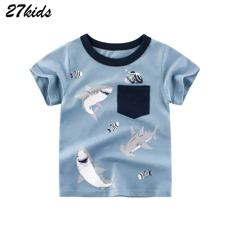 27kids Shark Print Boys T Shirts for Kids Clothes Children T-Shirts Pocket Teenager Big Boys Tops Tees Clothing
27kids Shark Print Boys T Shirts for Kids Clothes Children T-Shirts Pocket Teenager Big Boys Tops Tees Clothing