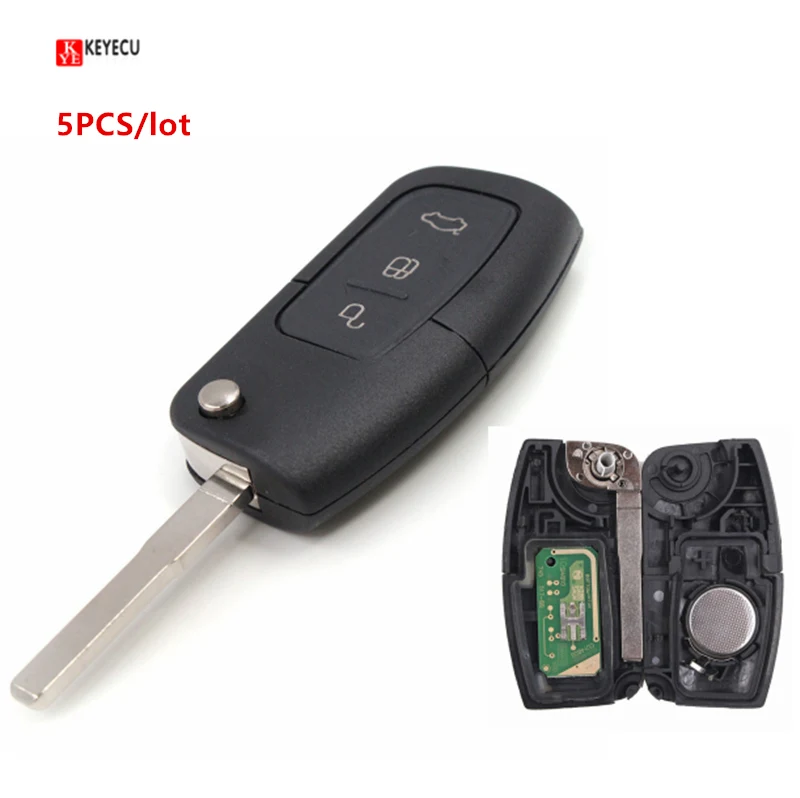 Keyecu 5pcRemote Key Flip Key Fit For Ford Focus 2 Mondeo C S Max Galaxy Fiesta Fob Car Smart Keyless Entry TRANSIT 433MHZ HU101
Keyecu 5pcRemote Key Flip Key Fit For Ford Focus 2 Mondeo C S Max Galaxy Fiesta Fob Car Smart Keyless Entry TRANSIT 433MHZ HU101