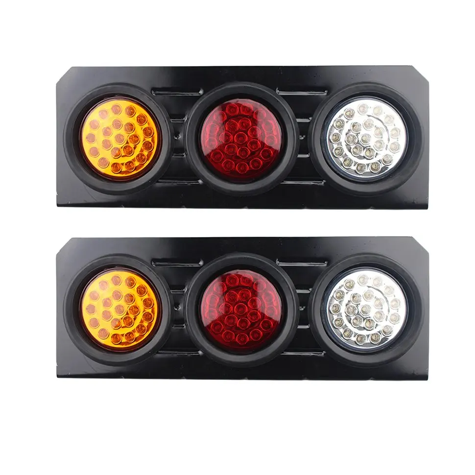1Pair New 12V 63 LEDs Waterproof Metal Frame Tail Stop Light Brake Lights Rear Indicator Light For Trailers Trucks Waterproof
1Pair New 12V 63 LEDs Waterproof Metal Frame Tail Stop Light Brake Lights Rear Indicator Light For Trailers Trucks Waterproof