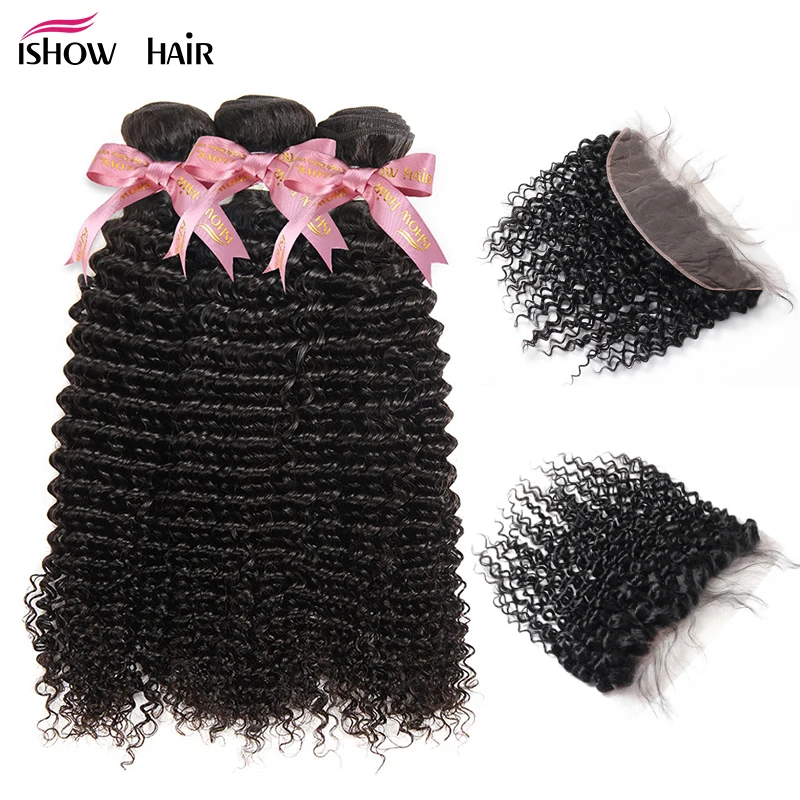 Ishow Mongolian Kinky Curly Human Hair Bundles With Frontal Remy Hair With Closure Ear To Ear Lace Frontal Closure With Bundles
Ishow Mongolian Kinky Curly Human Hair Bundles With Frontal Remy Hair With Closure Ear To Ear Lace Frontal Closure With Bundles