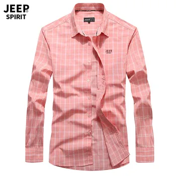 JEEP SPIRIT Plaid Shirt Men Spring Autumn Long Sleeve Turn-down Collar 100%Cotton Breathable Mens Shirts Plus Size 4XL Top Shirt 
JEEP SPIRIT Plaid Shirt Men Spring Autumn Long Sleeve Turn-down Collar 100%Cotton Breathable Mens Shirts Plus Size 4XL Top Shirt