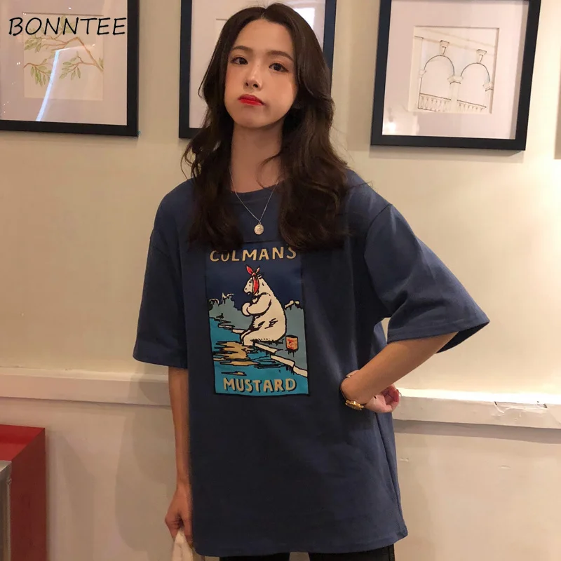 T-shirts Women Cartoon Printing Leisure Breathable High Quality Womens Lady Summer Tee Top Half Sleeve O-Neck All-match Trendy
T-shirts Women Cartoon Printing Leisure Breathable High Quality Womens Lady Summer Tee Top Half Sleeve O-Neck All-match Trendy