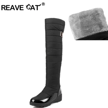 REAVE CAT New arrival Russia keep warm snow boots fashion platform fur over the knee boots warm winter boots for women shoesA795
REAVE CAT New arrival Russia keep warm snow boots fashion platform fur over the knee boots warm winter boots for women shoesA795
