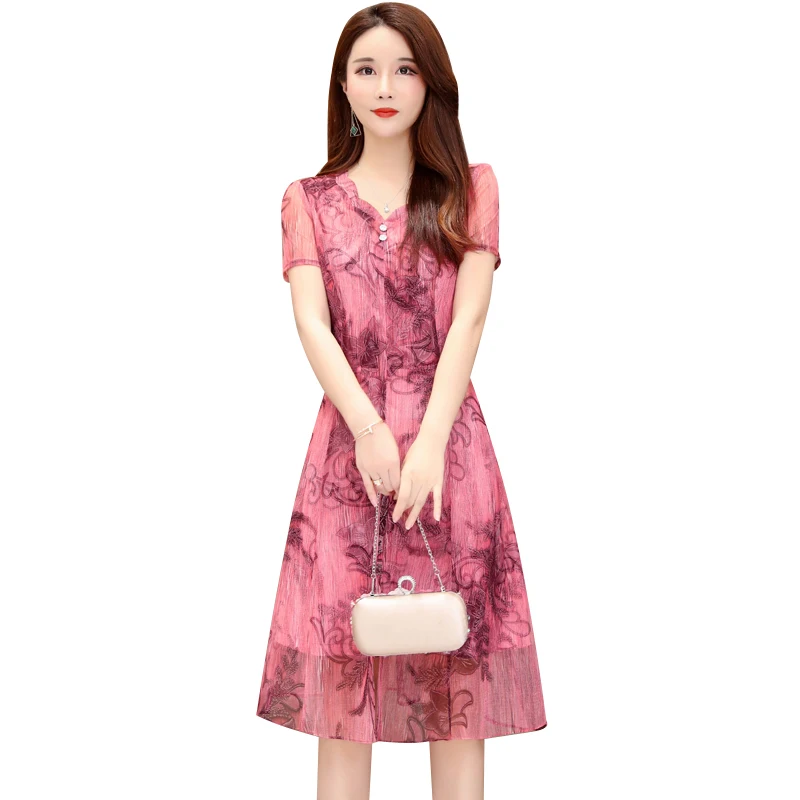 Summer Chiffon Dress Women 2019 Sexy V-Neck Short Sleeve Floral Print Party A-line Dresses Plus Size Vestidos
Summer Chiffon Dress Women 2019 Sexy V-Neck Short Sleeve Floral Print Party A-line Dresses Plus Size Vestidos