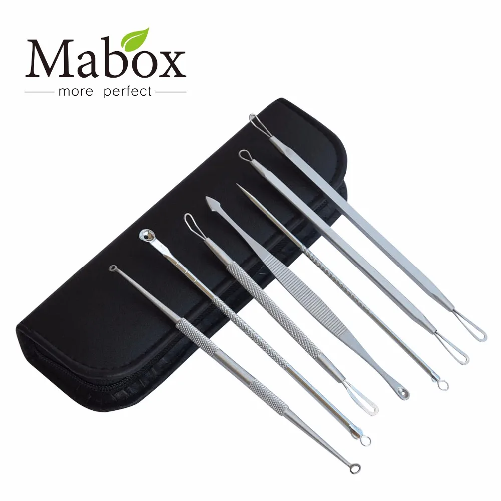 MABOX Stainless Steel 7 Pcs/ set Acne Blemish Remover Cleaner Needle Pimple Spot Extractor Makeup Facial Face Cleaning Tools
MABOX Stainless Steel 7 Pcs/ set Acne Blemish Remover Cleaner Needle Pimple Spot Extractor Makeup Facial Face Cleaning Tools