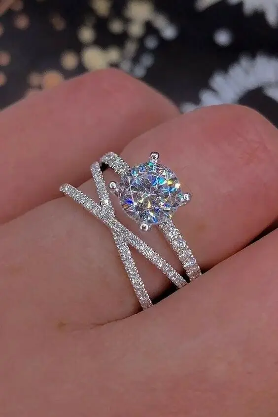 Luxury Ring 2019 Fashion Statement Silver Color Cross Shape Inlaid Zircon Rings For Women Engagement Wedding Birthday Party Tren
Luxury Ring 2019 Fashion Statement Silver Color Cross Shape Inlaid Zircon Rings For Women Engagement Wedding Birthday Party Tren