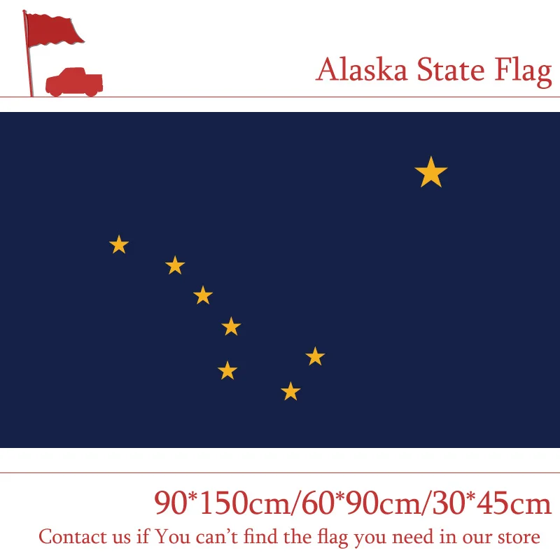 Free shipping Alaska State Flag 90*150cm/60*90cm/30*45cm America For Celebratio Decoration
