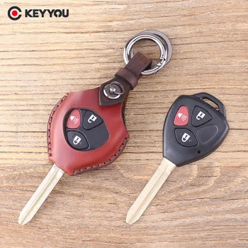 KEYYOU 3 Buttons Genuine Leather Key Shell Case For Toyota RAV4 Yaris Venza Scion tC/xA/xB/xC Car Key Case
KEYYOU 3 Buttons Genuine Leather Key Shell Case For Toyota RAV4 Yaris Venza Scion tC/xA/xB/xC Car Key Case