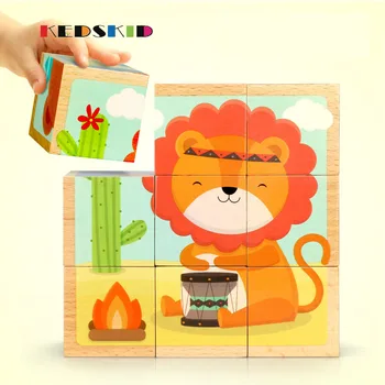 Three-dimensional jigsaw puzzle,Six sides pain cartoon animal puzzles, children's educational toys, Models/Building To
Three-dimensional jigsaw puzzle,Six sides pain cartoon animal puzzles, children's educational toys, Models/Building To