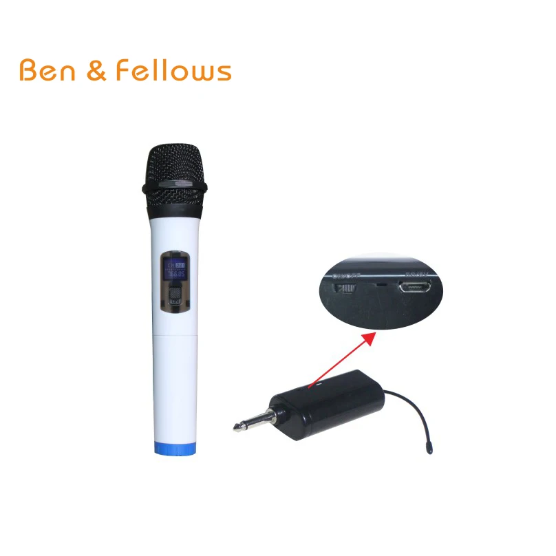 Ben & Fellows WMP-U20 UHF Wireless Handheld Microphone Portable with Receiver and Display
Ben & Fellows WMP-U20 UHF Wireless Handheld Microphone Portable with Receiver and Display