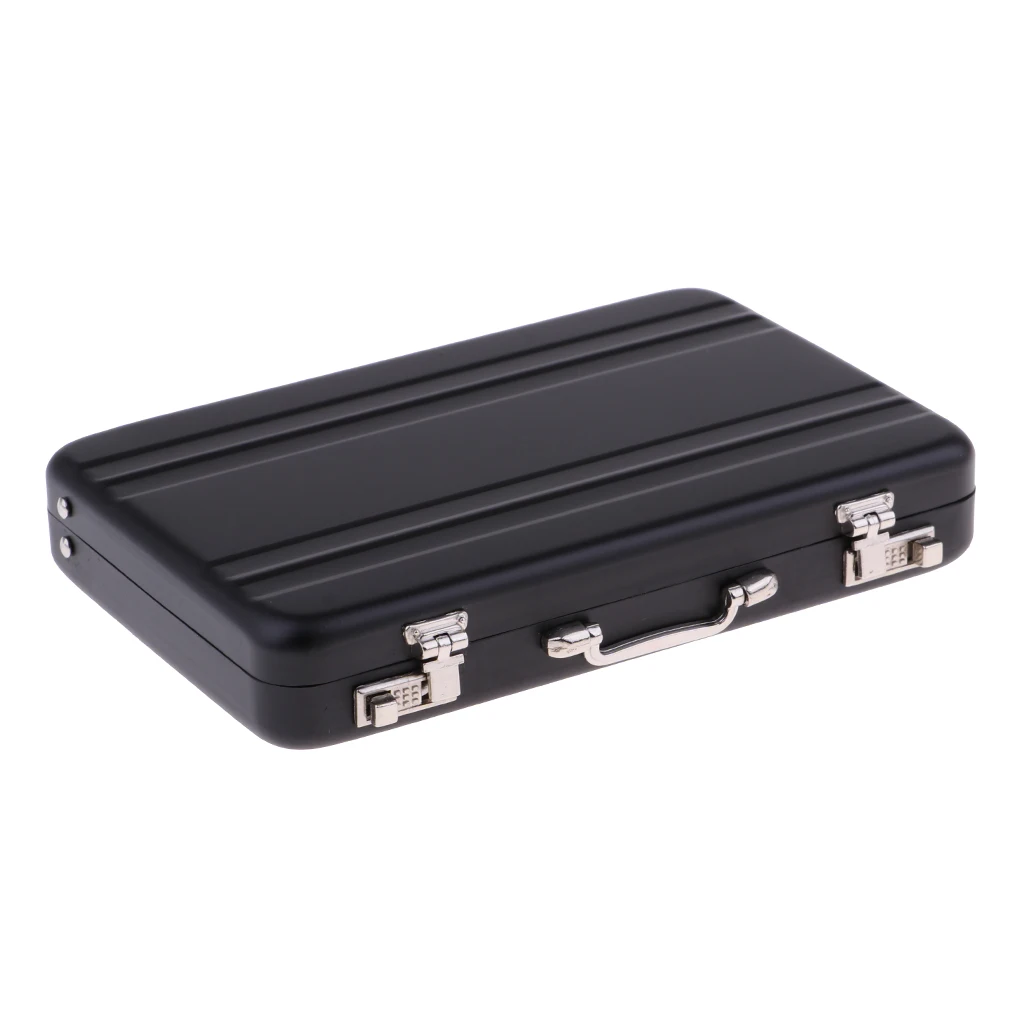 1/12 Dollhouse Miniature Travel Metal Code Suitcase Briefcase Travel Luggage Doll Accessory Home Decoration Black 1/12 Dollhouse Miniature Travel Metal Code Suitcase Briefcase Travel Luggage Doll Accessory Home Decoration Black