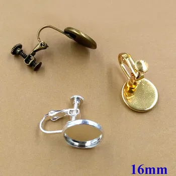 Blank Earrings Bases with 16mm Round Bezel Clip On Screw Earring Findings Settings for Non Pierced Ears Mixed Colors Plated
Blank Earrings Bases with 16mm Round Bezel Clip On Screw Earring Findings Settings for Non Pierced Ears Mixed Colors Plated