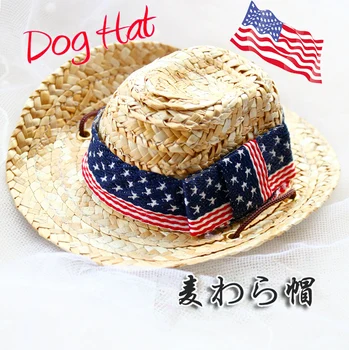 Free shipping the Star-Spangled Banner cowboy Handcrafted Woven straw dog hat cap tope accessories gorras para perros mascotas 
Free shipping the Star-Spangled Banner cowboy Handcrafted Woven straw dog hat cap tope accessories gorras para perros mascotas