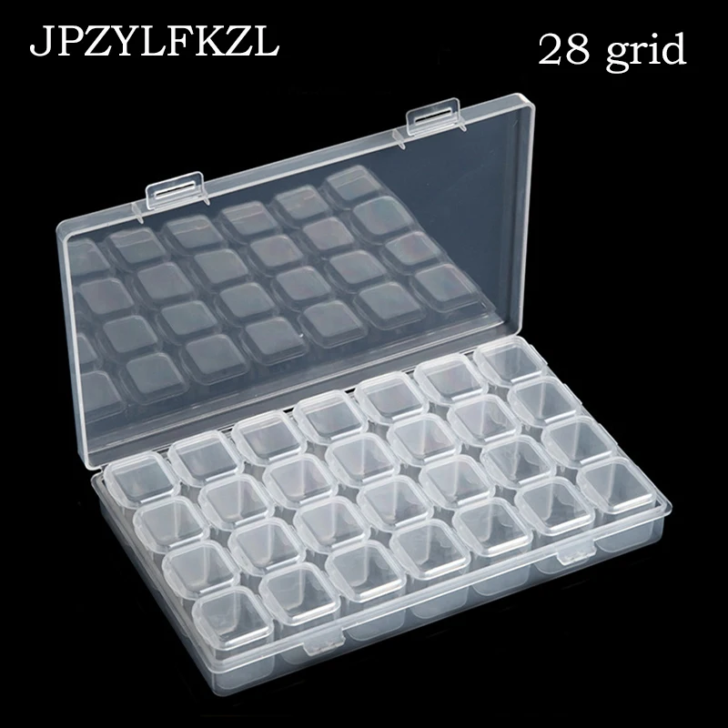 28 Lattices Dismountable Diamond Embroidery Diamond Painting Tool Kits Transparent Plastic Storage Box Jewelry Drill Storage Box
28 Lattices Dismountable Diamond Embroidery Diamond Painting Tool Kits Transparent Plastic Storage Box Jewelry Drill Storage Box