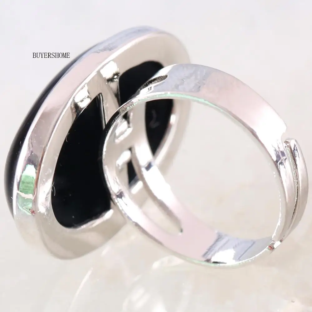 1Pcs Silver Color Jewelry Gift Adjustable Ring For Women Men Natural Stone Oval Bead Black Onyx Finger Ring Z126
1Pcs Silver Color Jewelry Gift Adjustable Ring For Women Men Natural Stone Oval Bead Black Onyx Finger Ring Z126