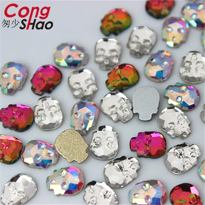 Cong Shao 100Pcs 6*8mm Skull Glass Rhinestones For Nails Art trim DIY Glitter Wedding Dress Flat Back stones and crystals YB713
Cong Shao 100Pcs 6*8mm Skull Glass Rhinestones For Nails Art trim DIY Glitter Wedding Dress Flat Back stones and crystals YB713