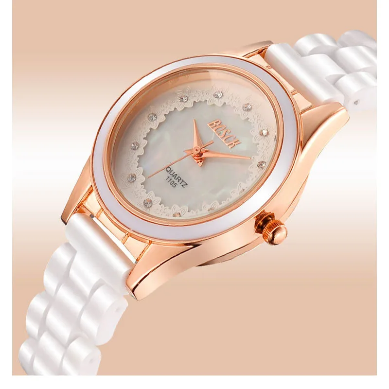 Women Watches BOSCK Rose Gold Watch Top Brand Luxury Simulated Ceramics Watches Fashion Crystal Rhinestone Designer Ladies Clock
Women Watches BOSCK Rose Gold Watch Top Brand Luxury Simulated Ceramics Watches Fashion Crystal Rhinestone Designer Ladies Clock