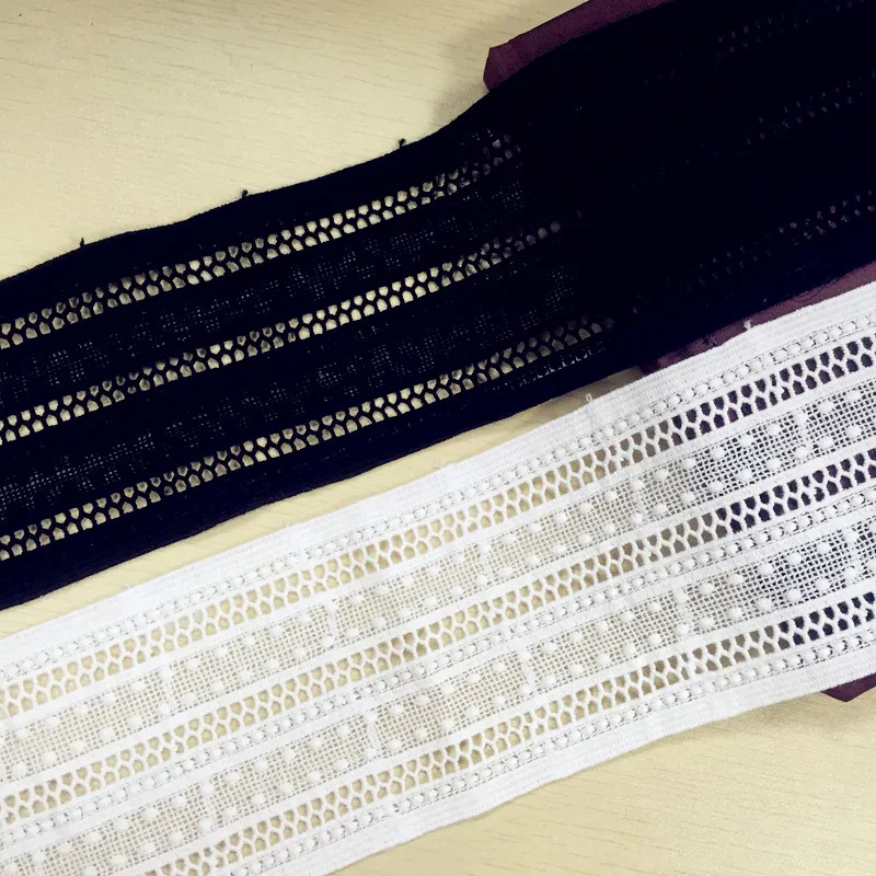 5Yards/lot Exquisite black white lace accessories Pure cotton water soluble embroidery hollow out lace width 9.5 cm Z914
5Yards/lot Exquisite black white lace accessories Pure cotton water soluble embroidery hollow out lace width 9.5 cm Z914
