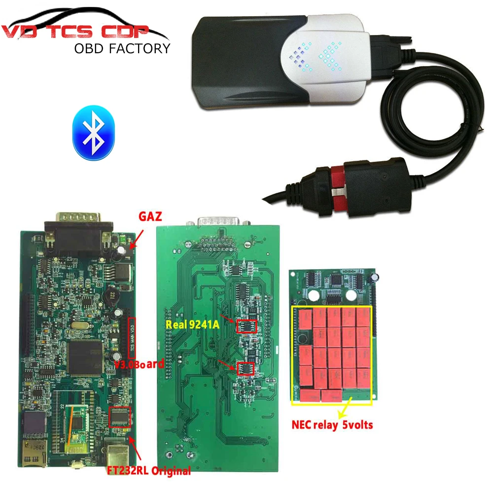 green pcb v3.0 nec relays 15R3 KEYGEN Vci VD TCS CDP Pro Diagnostic tool for Auto Trucks/Cars OBD2 Scanner Bluetooth
green pcb v3.0 nec relays 15R3 KEYGEN Vci VD TCS CDP Pro Diagnostic tool for Auto Trucks/Cars OBD2 Scanner Bluetooth