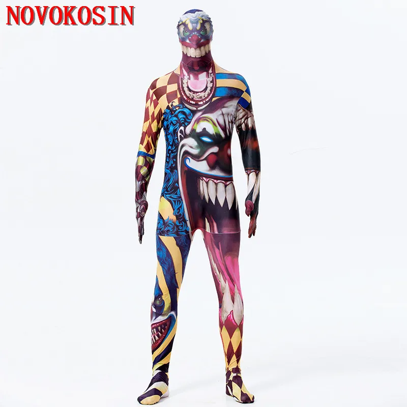 XX140 M-2XL Colorful Printed Adult Polyester Clown Costume For Halloween zentai Men Circus Cosplay 2019 New Spider-man Costume
XX140 M-2XL Colorful Printed Adult Polyester Clown Costume For Halloween zentai Men Circus Cosplay 2019 New Spider-man Costume