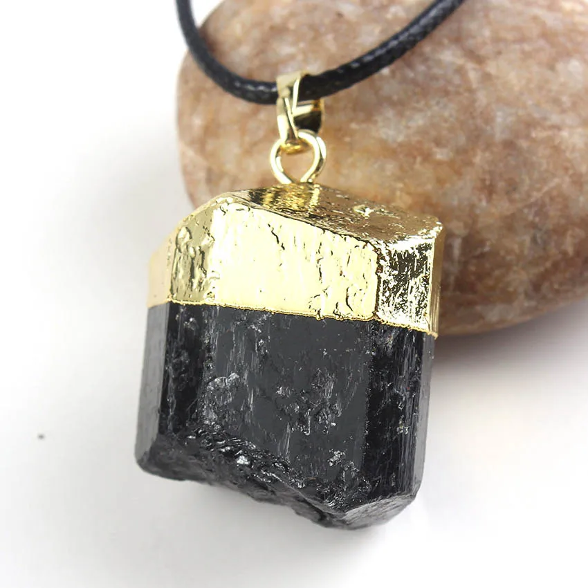 xinshangmie Light Yellow Gold Color Irregular Shape Natural Black Tourmaline Raw Healing Crystal Pendant Fashion Jewellery
xinshangmie Light Yellow Gold Color Irregular Shape Natural Black Tourmaline Raw Healing Crystal Pendant Fashion Jewellery