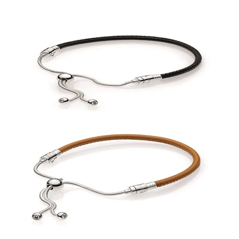 MYBEBOA 2018 Summer Original Sliding Black, Golden Tan Leather Bracelet, Clear CZ Jewelry
MYBEBOA 2018 Summer Original Sliding Black, Golden Tan Leather Bracelet, Clear CZ Jewelry