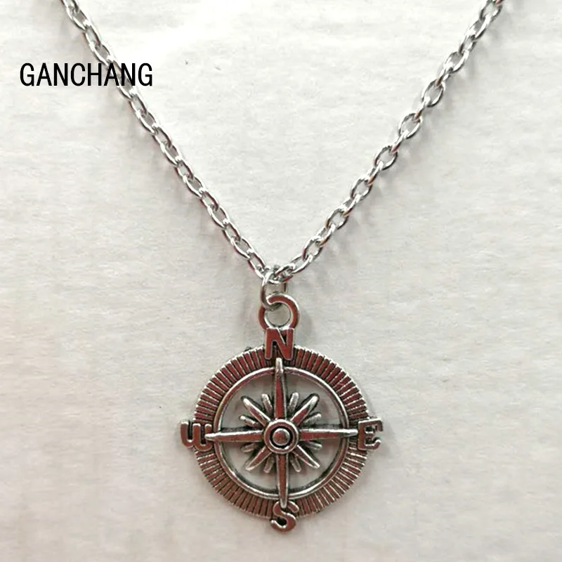 Best selling round hollow jewelry compass pendant necklace retro female | Украшения и аксессуары