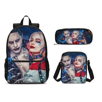 3pcs Set Suicide Squad School Backpack For Teenager Girl Student Bookbag casual kid Laptop Bag High Quality Children School Bag
3pcs Set Suicide Squad School Backpack For Teenager Girl Student Bookbag casual kid Laptop Bag High Quality Children School Bag