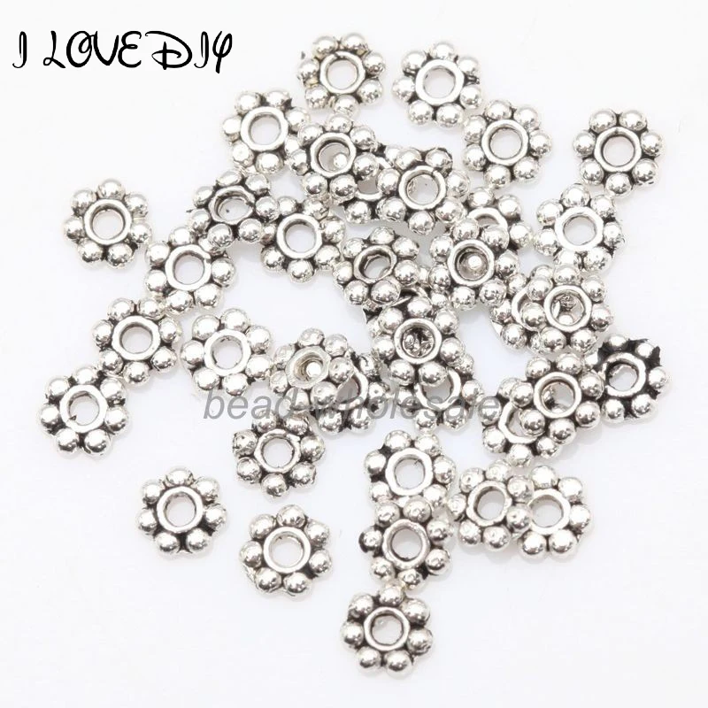 1000pcs 4mm Tibetan Silver Flower Spacer Beads Round Metal Wheel Spacers Beads for Jewelry Making
1000pcs 4mm Tibetan Silver Flower Spacer Beads Round Metal Wheel Spacers Beads for Jewelry Making