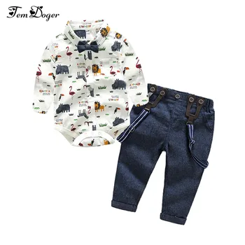Tem Doger Baby Boy Clothing Set Newborn Baby Boys Gentleman Clothes Infant Long Sleeve Shirt+Overalls 2PCS Bebes Outfits Set
Tem Doger Baby Boy Clothing Set Newborn Baby Boys Gentleman Clothes Infant Long Sleeve Shirt+Overalls 2PCS Bebes Outfits Set