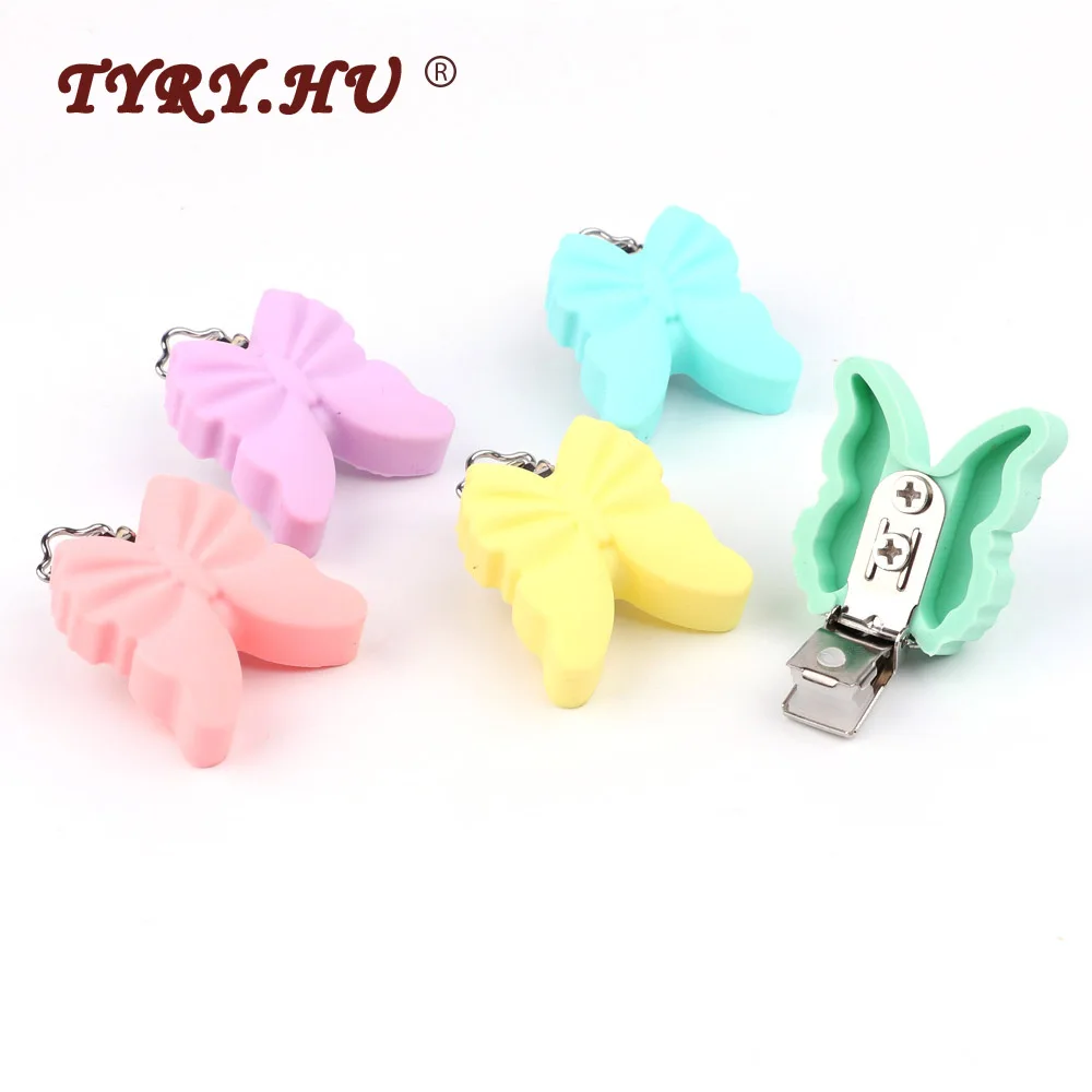 TYRY.HU 5Pcs Butterfly Shape Pacifier Clips Silicone Bead Teether teething Accessories Pacifier Holder Nipple Clasp Toy DIY Tool
TYRY.HU 5Pcs Butterfly Shape Pacifier Clips Silicone Bead Teether teething Accessories Pacifier Holder Nipple Clasp Toy DIY Tool