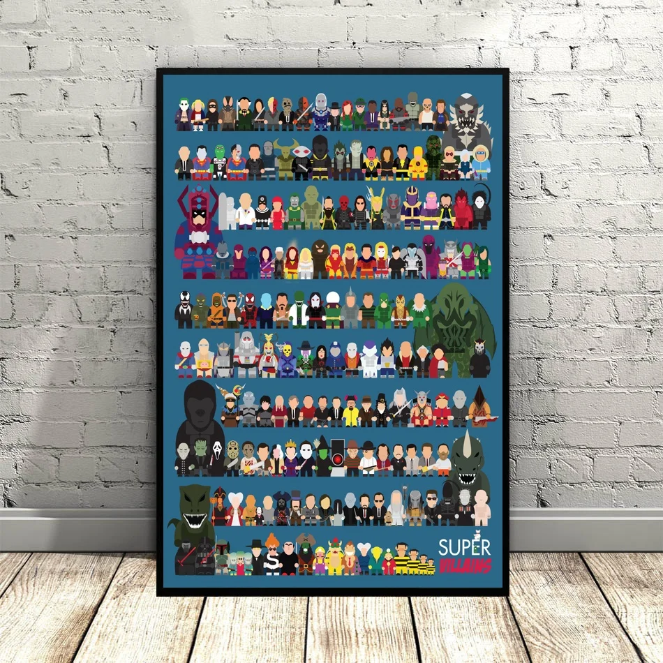 Super Villains cartoon character Art Canvas Poster sport poster Wall Pictures for Living Room No Frame
Super Villains cartoon character Art Canvas Poster sport poster Wall Pictures for Living Room No Frame