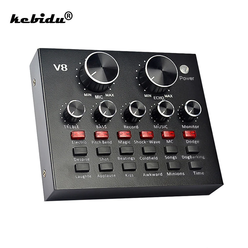 kebidu V8 Sound Card Audio USB Headset Microphone Webcast Personal Entertainment Sound Card for Streamer Live Phone Computer PC
kebidu V8 Sound Card Audio USB Headset Microphone Webcast Personal Entertainment Sound Card for Streamer Live Phone Computer PC