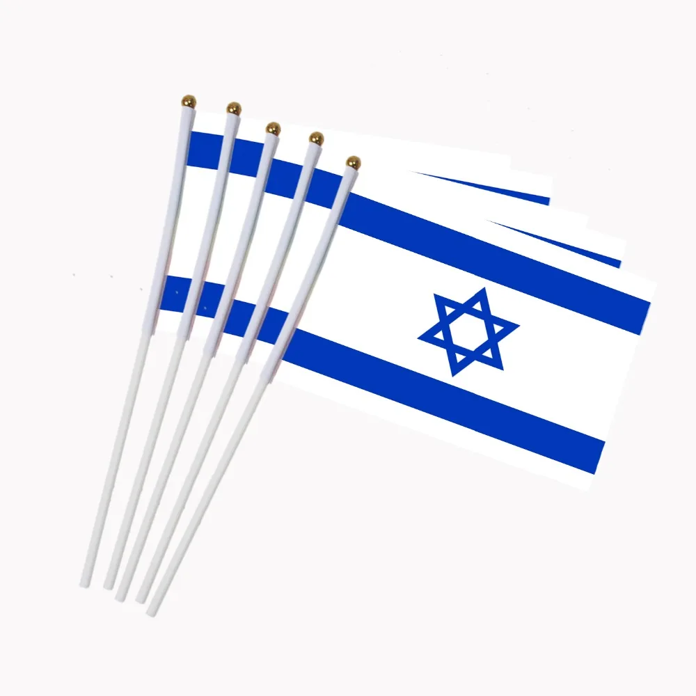 14x21cm 5pcs Small flag of Israel hand waving flags with Plastic Flagpoles Activity parade Sports Home Decoration NN014
14x21cm 5pcs Small flag of Israel hand waving flags with Plastic Flagpoles Activity parade Sports Home Decoration NN014