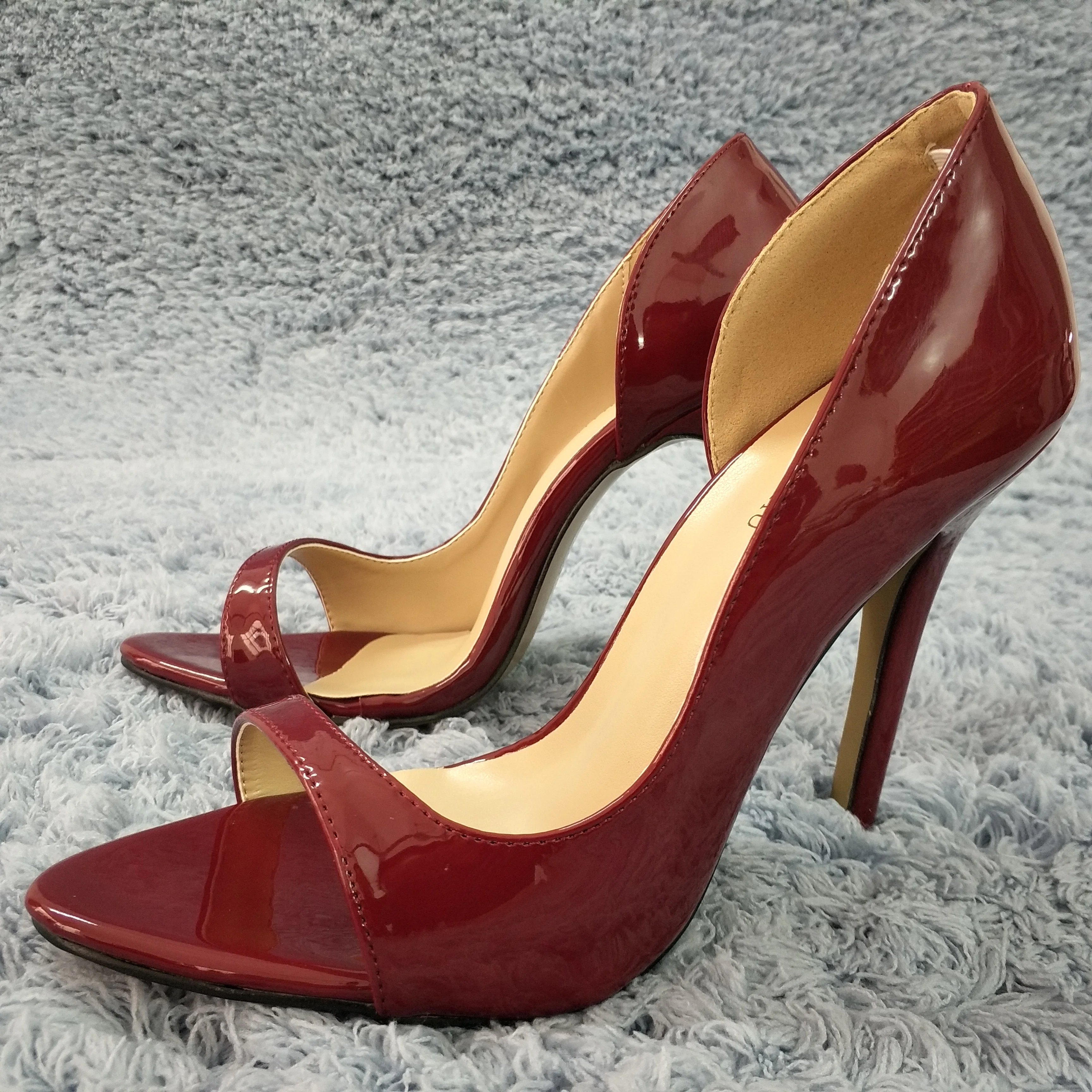 Women Stiletto Thin High Heel Sandals Sexy Open Toe Burgundy Patent Fashion Party Bridals Ball Lady Shoes 0640C-Q1
Women Stiletto Thin High Heel Sandals Sexy Open Toe Burgundy Patent Fashion Party Bridals Ball Lady Shoes 0640C-Q1