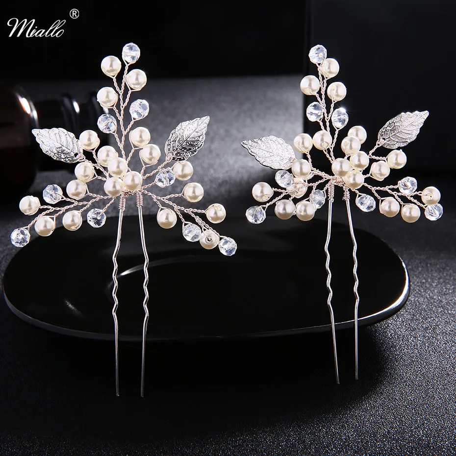 Miallo Newest 2 Pcs/Lot Wedding Hair Pins for Bride Ivory White Hairpins for Women Wedding Hair Ornaments Hair Accessories
Miallo Newest 2 Pcs/Lot Wedding Hair Pins for Bride Ivory White Hairpins for Women Wedding Hair Ornaments Hair Accessories