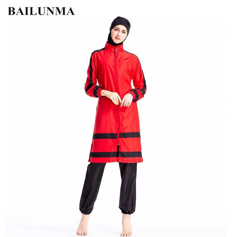 BAILUNMA New Arabian Swimsuit Ladies Islamic Burkinis Muslim Swimwear Long Sleeve thin Sportswear Conservative Muslimah Swimsuit
BAILUNMA New Arabian Swimsuit Ladies Islamic Burkinis Muslim Swimwear Long Sleeve thin Sportswear Conservative Muslimah Swimsuit