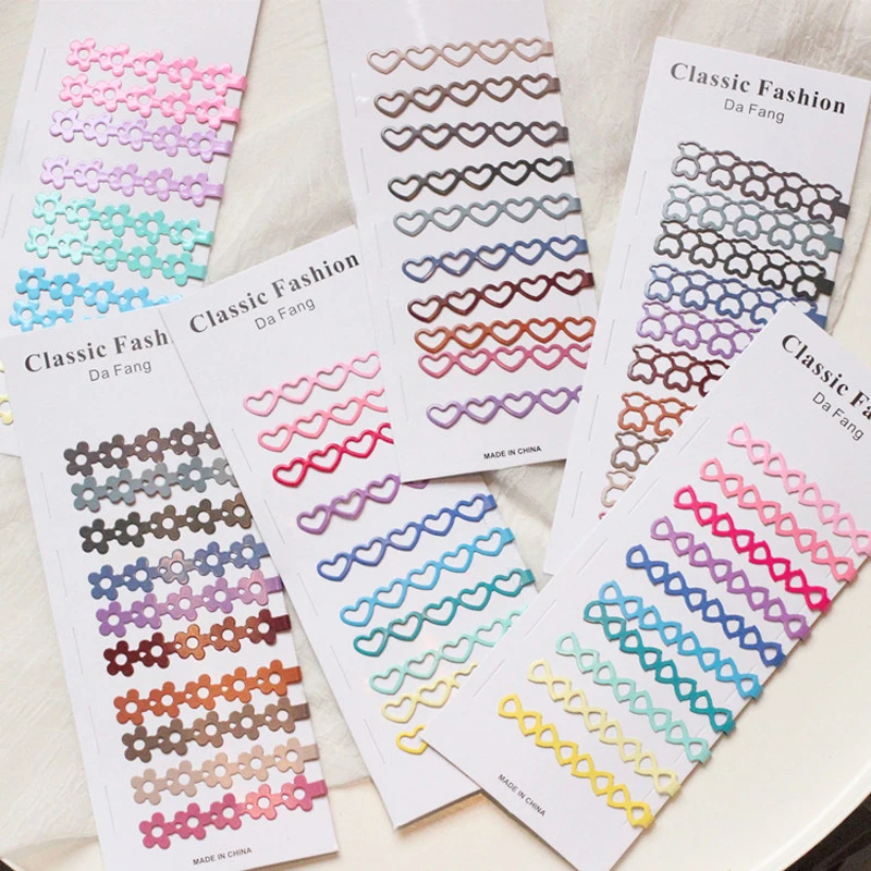 10Pcs Girls Candy-color Hairpins Metal Paint Hair Clips Heart Bow Hollow Hairgrips Geometric Barrette For Women Hair Accessories
10Pcs Girls Candy-color Hairpins Metal Paint Hair Clips Heart Bow Hollow Hairgrips Geometric Barrette For Women Hair Accessories